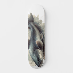 Waterkleurserie: Meerval Persoonlijk Skateboard