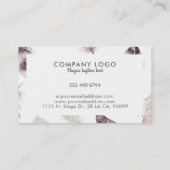 Waterkleurstoffen boho veren patroon visitekaartje (Achterkant)