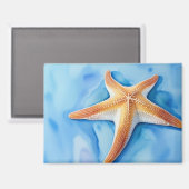 Waterkleurtekening van Zeester Magneet (Voorkant / Achterkant)