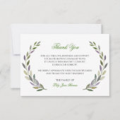 Waterkleurvulling Hartelijk dank | Memorial Card Bedankkaart (Voorkant)