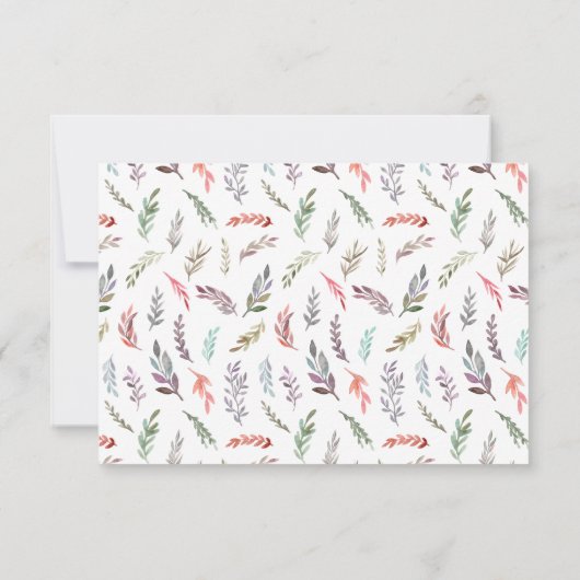 Waterkleurvulling Hartelijk dank | Memorial Card Bedankkaart (Achterkant)