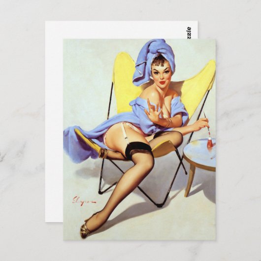 Waterkoeler omhoog briefkaart (Voorkant / Achterkant)