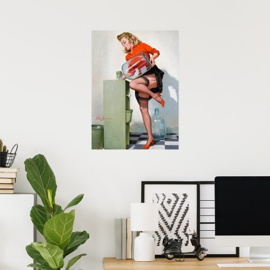 Waterkoeler omhoog poster (Thuiskantoor)