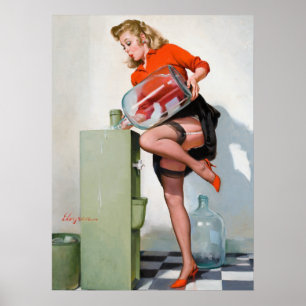 Waterkoeler omhoog poster