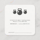 Waterkoker Bell Dumbell Icon | Personal Trainer Afsprakenkaartje (Achterkant)