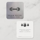 Waterkoker Bell Dumbell Icon | Personal Trainer Afsprakenkaartje (Voorkant / Achterkant)