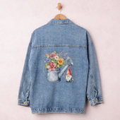Waterkoker met bloemen en tuinkabouter denim jacket (Hangar)