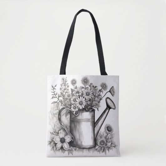 Waterkoker, Zwart & witte kunst, Lente Kunst Tote Bag