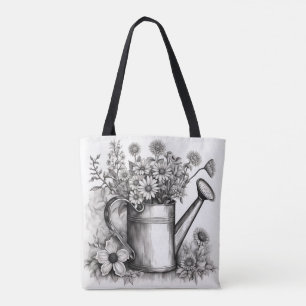 Waterkoker, Zwart & witte kunst, Lente Kunst Tote Bag