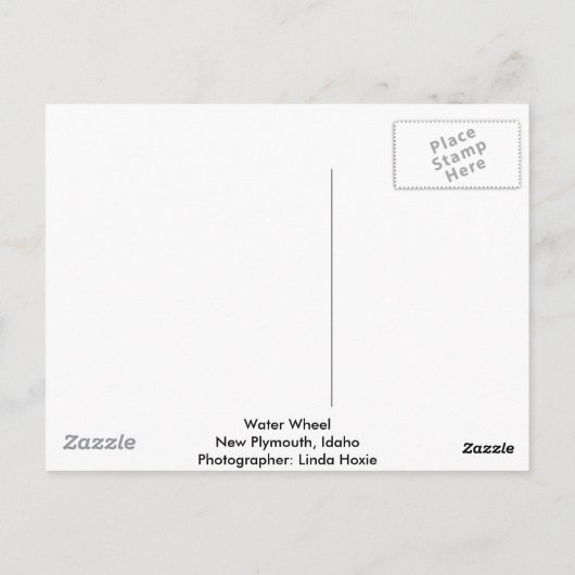 Waterkop van het Westen Briefkaart (Achterkant)