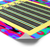 Waterkraan: stromende waterkrampen optische verlic poster (Hoek)