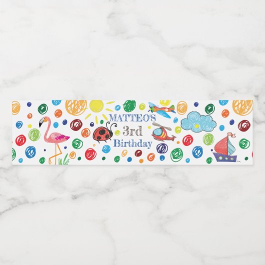 Waterlabel Handdraai droogvat Waterfles Etiket (Enkel label)