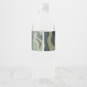 Waterlabel voor het leger, Camouflage Waterfles Etiket (Achterkant)