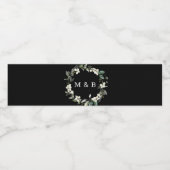 Waterlabels zwart | Groen Moderne bruiloft Waterfles Etiket (Enkel label)