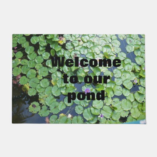 Waterlantaarnkussens Welkom bij onze Pond Deurmat (Voorkant)