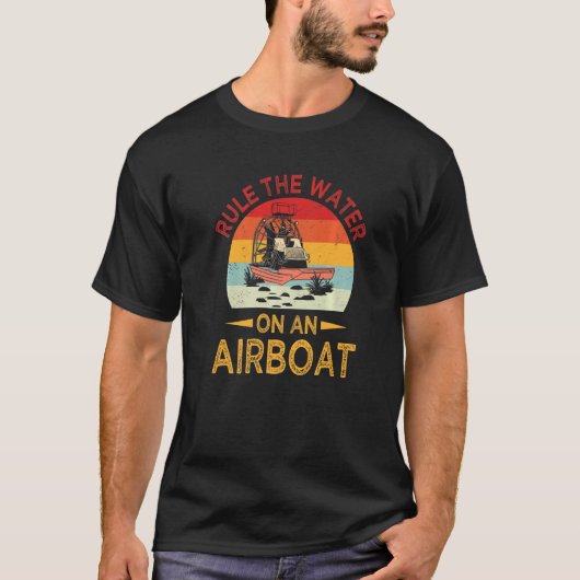 Waterleidingboot Bayou Boat Rider Airboat Ruling F T-shirt (Voorkant)