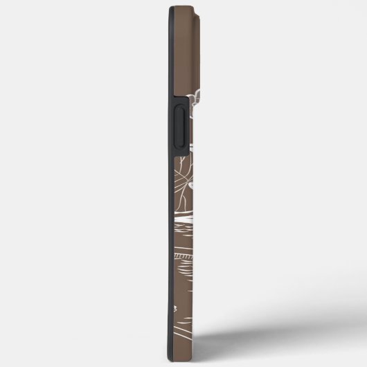 Waterlelbruine afbeelding Case-Mate iPhone case (Achterkant / Rechts)