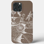 Waterlelbruine afbeelding Case-Mate iPhone case (Achterkant)