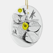 Waterlelengrafie Keramisch Ornament (Rechts)