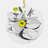 Waterlelengrafie Keramisch Ornament (Voorkant)