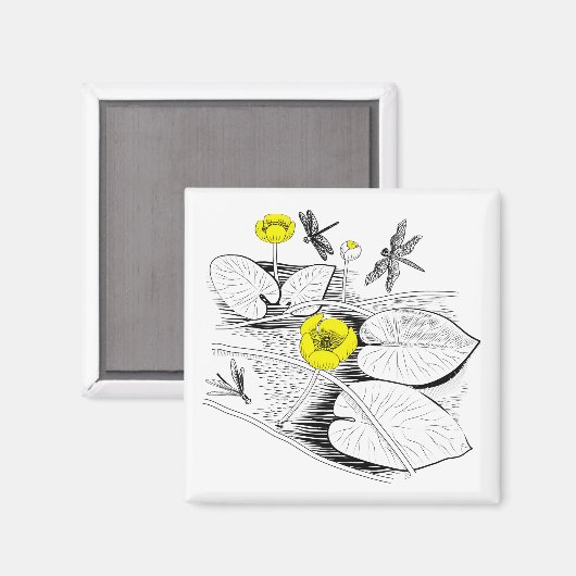 Waterlelengrafie Magneet (Voorkant / Achterkant)