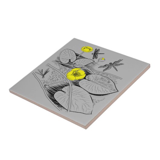 Waterlelengrafie Tegeltje (Zijkant)