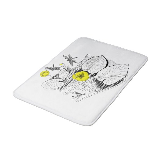 Waterlelengraving Badmat (Gekanteld)