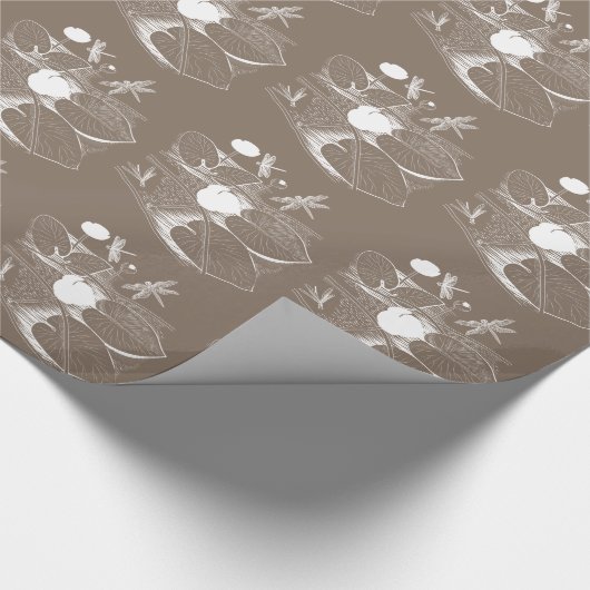 Waterlelengraving Cadeaupapier (Hoek)