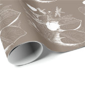 Waterlelengraving Cadeaupapier (Rol Hoek)