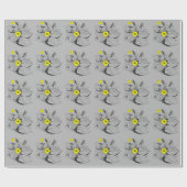 Waterlelengraving Cadeaupapier (Vlak)