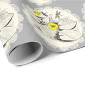 Waterlelengraving Cadeaupapier (Rol Hoek)