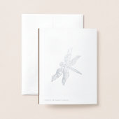 Waterlelengraving Folie Kaarten (Met envelop)