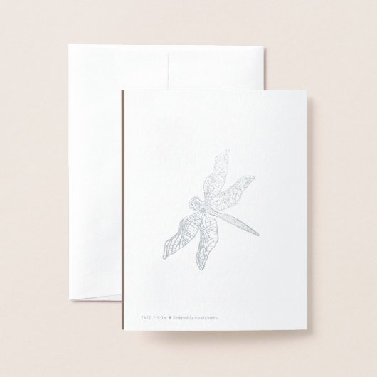 Waterlelengraving Folie Kaarten (Met envelop)