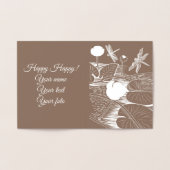 Waterlelengraving Folie Kaarten (Binnen)