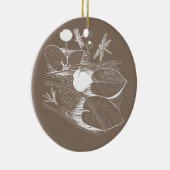 Waterlelengraving Keramisch Ornament (Rechts)