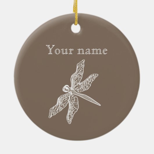 Waterlelengraving Keramisch Ornament (Achterkant)