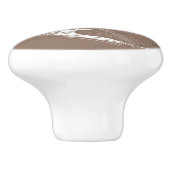 Waterlelengraving Keramische Knop (Zijkant)