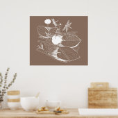 Waterlelengraving Poster (Keuken)