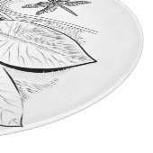 Waterlelengraving Snijplank (Hoek)