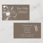 Waterlelengraving Visitekaartje (Voorkant / Achterkant)