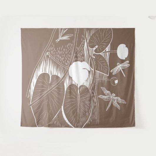 Waterlelengraving Wandkleed (Voorkant (horizontaal))