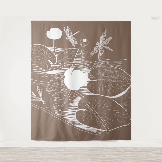 Waterlelengraving Wandkleed (Voorkant)