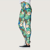 waterlelie afdrukken leggings (Links)