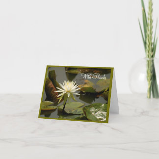 Waterlelie bedankt. bedankkaart