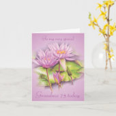 Waterlelie bloemen oma 75ste verjaardagskaart kaart (Gele Bloem)