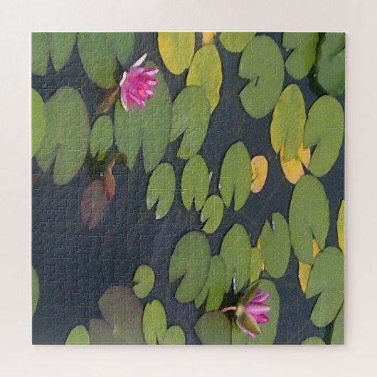 Waterlelie Bloemen Schilderen Legpuzzel (Horizontaal)