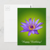 Waterlelie Bloemvijver Aquatische Paarse waterbloe Briefkaart (Voorkant / Achterkant)