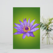 Waterlelie Bloemvijver Aquatische Paarse waterbloe Briefpapier (Staand voorkant)