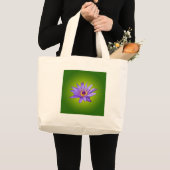 Waterlelie Bloemvijver Aquatische Paarse waterbloe Grote Tote Bag (Voorkant (product))