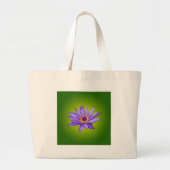 Waterlelie Bloemvijver Aquatische Paarse waterbloe Grote Tote Bag (Voorkant)